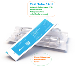 14ml- Ống nghiệm nhựa PS, đáy tròn, chia vạch, 1 cái/túi-Sterile,100 cái/hộp, Biosharp