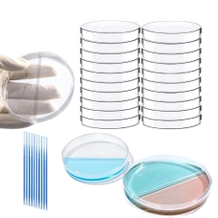 Đĩa petri 90*15mm, 2 ngăn/3 ngăn/4 ngăn, chất liệu PS, Petri dish Vô trùng, hãng Fcombio