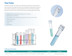 14ml- Ống nghiệm nhựa PS, đáy tròn, chia vạch, 1 cái/túi-Sterile,100 cái/hộp, Biosharp