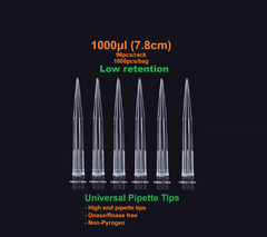 Đầu côn/ đầu típ 10μl-1250μl bám dính thấp, 96 típ/hộp-1000 típ/gói (Pipette tips), Fcommbio