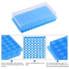 Giá đựng ống Eppendorf 0.5-1.5ml, 96 vị trí, có nắp CTR1005, hãng Fcombio