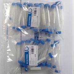 Ống ly tâm nhựa (Falcon) 15ml/50ml nắp phẳng/nắp rãnh, 25 cái/gói-tiệt trùng, Biologix Hóa Chất LAB- Phương