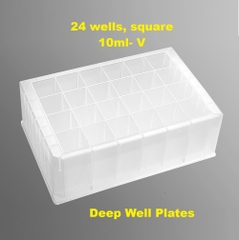 Deep Well Plates 24 giếng vuông, 10ml-đáy V, kingfisher Flex, DNase & RNase free, Biologix