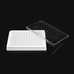 Đĩa/ Phiến nuôi cấy tế bào mầu trắng-nắp trong suốt 96 Well, đáy phẳng, Sterile