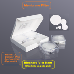 Màng lọc cellulose acetate (CA) đk 47mm/0.22µm, 4x25 chiếc/hộp, hãng Biosharp