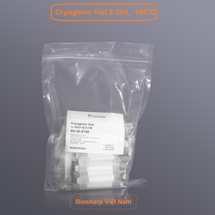 50 chiếc Lọ 5.0ml trữ lạnh -196°C, ren trong/ngoài, vô trùng, nắp vặn mầu trắng, Biosharp