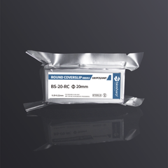 100 chiếc/hộp-Lam kính tròn, cho đĩa nuôi cấy tế bào 6- 48 giếng, Biosharp