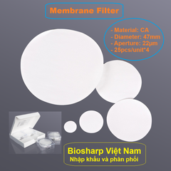 Màng lọc cellulose acetate (CA) đk 47mm/0.22µm, 4x25 chiếc/hộp, hãng Biosharp