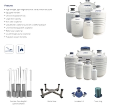 Bình chứa nitơ lỏng, dung tích 2L, model YDS-2-35S (Liquid nitrogen tank) 35mm diameter), hãng Labgic