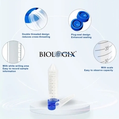 Ống ly tâm nhựa (Falcon) 15ml/50ml nắp phẳng/nắp rãnh, 25 cái/gói-tiệt trùng, Biologix Hóa Chất LAB- Phương
