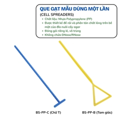 Que trang nhựa vi sinh (Plastic spreader), tiệt trùng từng cái, hãng Biosharp