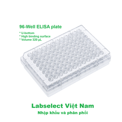 Đĩa ELISA 96 giếng 320μL, đáy U/ V, bề mặt liên kết cao, mầu trong, ELISA plate, LABSELECT