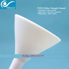 Phễu rót PTFE, PTFE Triangle Funnel, -200 ~ 260°C, đường kính 35mm-160mm,  tekcovina