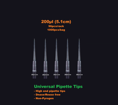 Đầu côn/ đầu típ 10μl-1250μl, 96 típ/hộp-1000 típ/gói (Pipette tips-Virgin PP), Fcommbio