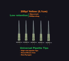 Đầu côn/ đầu típ 10μl-1250μl bám dính thấp, 96 típ/hộp-1000 típ/gói (Pipette tips), Fcommbio