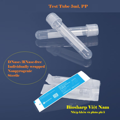 5ml-12ml-14ml- Ống nghiệm nhựa PS/ PP, đáy tròn, chia vạch, 1 cái/túi-Sterile,100 cái/hộp, Biosharp