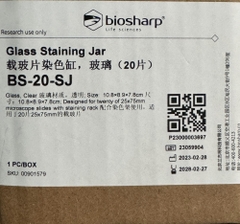 Bình nhuộm lam kính loại đứng, có rãnh, 5-38 vị trí 25x75mm, hãng Biosharp