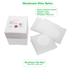Màng lọc mẫu Nylon tiệt trùng (Ny) đk 47mm/0.22µm-0.45µm, 4x25 chiếc/hộp, hãng Biosharp