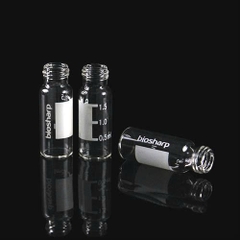 Lọ Vial 2mL trắng/nâu dùng cho sắc ký, nắp vặn-chia vạch (Glass Vials), hãng Biosharp tekcovina