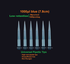 Đầu côn/ đầu típ 10μl-1250μl bám dính thấp, 96 típ/hộp-1000 típ/gói (Pipette tips), Fcommbio