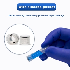 Lọ trữ lạnh -86°C, Cryotube 0.5ml-2.0ml, 50 cái/túi- tiệt trùng, tự đứng-có ron, Brown/ Clear, Biologix