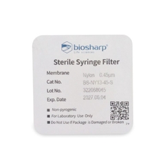 NY-Màng lọc tiệt trùng 13-33mm, lỗ 0.22µm/ 0.45µm (Syringe Filter), Biosharp