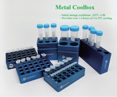 Giá giữ lạnh hợp kim Cryo 2.0ml đáy bằng, Metal Coolbox, mã BC031, hãng Biosharp
