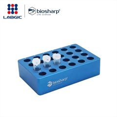 Giá giữ lạnh hợp kim Cryo 2.0ml đáy bằng, Metal Coolbox, mã BC031, hãng Biosharp