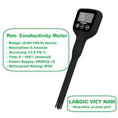 Máy đo độ dẫn điện dạng bút, dải đo: (0,00-199,9) ms/cm, Mã: LMP-CM-100, hãng LABGIC