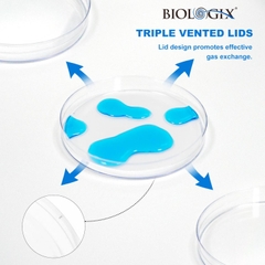 10 chiếc Đĩa Petri (Petri Dishes), tiệt trùng, kích thước 60mm, 90mm, 150mm, Biologix-USA