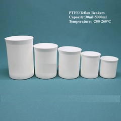 Cốc PTFE/Teflon (PTFE Beakers), dung tích 30ml-1000ml, Chính hãng