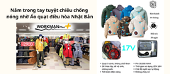 Dễ dàng tránh nóng nhờ Áo quạt gió nhật bản