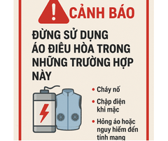 Cảnh Báo: Đừng Sử Dụng Áo Điều Hòa Trong Những Trường Hợp Này