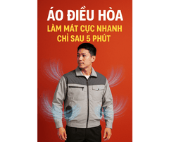Áo điều hòa làm mát cực nhanh chỉ sau 5 phút