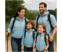 Cả gia đình gắn kết hơn trong những chuyến đi với áo điều hòa