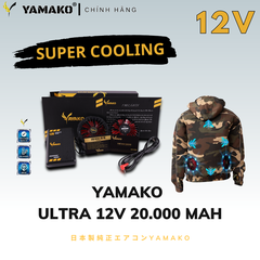 Bộ Áo quạt điều hoà Yamako Super Cooling 12V - 20.000MAH màu RẰN RI