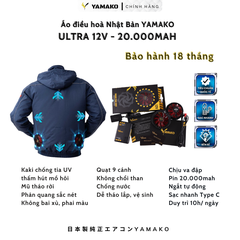 Bộ Áo quạt điều hoà Yamako Super Cooling 12V - 20.000MAH màu XANH THAN