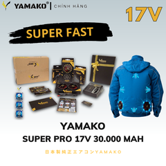 Bộ Áo quạt điều hoà Yamako Super Pro 17V 30.000MAH màu XANH DK