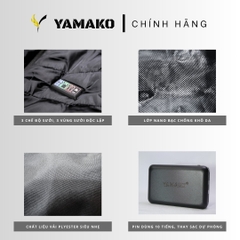 Áo Sưởi Ấm Ghile Super modern Yamako 21 Vùng Sưởi Nhiệt nhiều vùng sưởi nhất thị trường