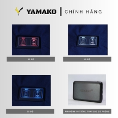 Áo Sưởi ấm YAMAKO 7 vùng sưởi ấm Siêu Nhẹ Super Gentle màu Đen