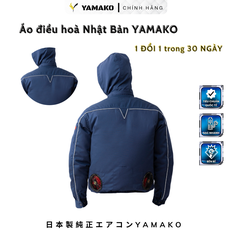 Áo điều hòa KAKI chống tia lửa hàn Yamako Nhật Bản màu XANH THAN (Áo bán rời không phụ kiện)