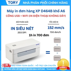 Xprinter XP-D464B (USB+Wifi) Máy in đơn hàng, tem nhãn. In không dây, in qua điện thoại. Máy in đơn hàng, in tem nhãn, in vận đơn TMĐT khổ 110mm
