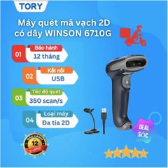 Máy quét mã vạch cầm tay 1D, 2D, QRCode, CCCD Winson WNI-6710G (kết nối USB)