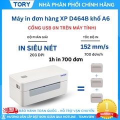 Xprinter XP-D464B (USB) Máy in đơn hàng, tem nhãn. Máy in đơn hàng, in tem nhãn, in vận đơn TMĐT khổ 110mm