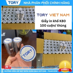 Thùng giấy in bill, giấy in nhiệt, giấy in hoá đơn khổ K80. Giấy in hoá đơn siêu thị, shop quần áo, tiệm cafe size 80mm