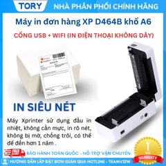 Xprinter XP-D464B (USB+Wifi) Máy in đơn hàng, tem nhãn. In không dây, in qua điện thoại. Máy in đơn hàng, in tem nhãn, in vận đơn TMĐT khổ 110mm