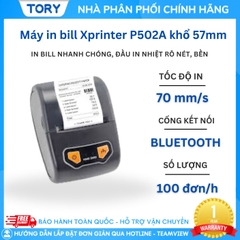 Máy in nhiệt, in bill hàng chính hãng Xprinter XP-P502A mini cầm tay, khổ 57mm (USB+ Bluetooth)
