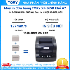 Máy in mã vạch, tem nhãn, decal, hàng chính hãng Xprinter XP-365B khổ 80mm (USB + LAN)