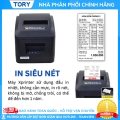 Máy in nhiệt, in bill hàng chính hãng Xprinter XP-K200U khổ 80mm (kết nối USB)