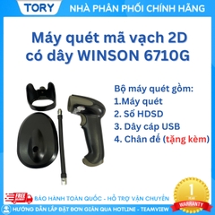 Máy quét mã vạch cầm tay 1D, 2D, QRCode, CCCD Winson WNI-6710G (kết nối USB)